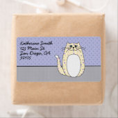 Étiquette 'Chat d'art populaire jaune' (En situation)