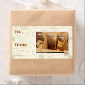 Étiquette Chat de blanchisserie (En situation)