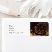 Étiquette Chat de couchage par Renoir (En situation)