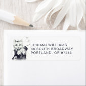 Étiquette Chat de glamour | Ajouter Votre Nom (En situation)