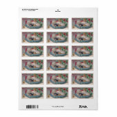 Étiquette Chat de Noël et Kitts Chats de Noël victoriens (Feuille entière)