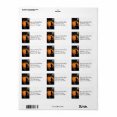 Étiquette Chat d'Halloween (Feuille entière)