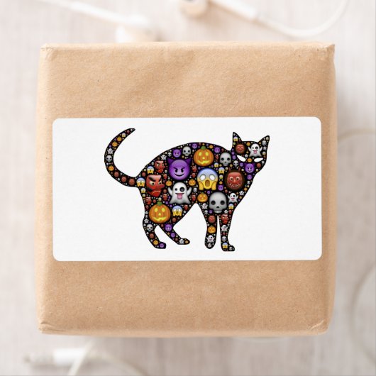 ÉTIQUETTE CHAT HALLOWEEN (En situation)