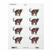 ÉTIQUETTE CHAT HALLOWEEN (Feuille entière)