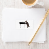 Étiquette Chat Jouer Piano (En situation)