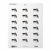 Étiquette Chat Jouer Piano (Feuille entière)