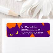 Étiquette Chat Kitty Halloween Effrayant (En situation)