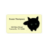 Étiquette Chat noir (Devant)