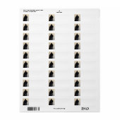 Étiquette Chat noir (Feuille entière)