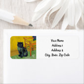 Étiquette Chat noir de Van Gogh (En situation)