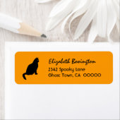 Étiquette CHAT NOIR Halloween Thème H04 (En situation)