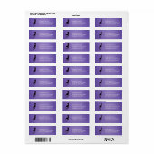 Étiquette Chat noir violet Gracieux (Feuille entière)