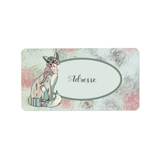 Étiquette Chat précieux (Devant)