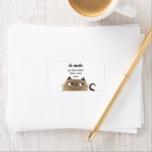 Étiquette Chat siamois mignon adresse de l'expéditeur (En situation)