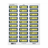 Étiquette Chat Sur Broomstick (Feuille entière)