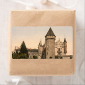 Étiquette Château de Busset, près de Vichy, France (En situation)