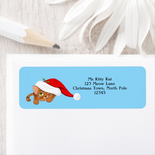 Étiquette Chaton vacances (En situation)