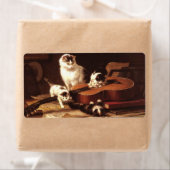 Étiquette Chatons et guitare (En situation)