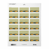 Étiquette Chats Art Nouveau (Feuille entière)