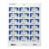 Étiquette Chats dans le nuage (Feuille entière)