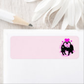 Étiquette Chats de la Saint-Valentin (En situation)