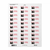 Étiquette Chats de Noël à Santa Hats (Feuille entière)