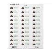 Étiquette Chats de Noël mignons (Feuille entière)
