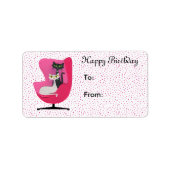 Étiquette Chats de style moyen siècle d'anniversaire Chaises (Devant)