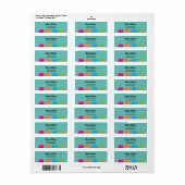 Étiquette Chats Kawaii Colorés Adresse de Retour (Feuille entière)