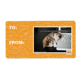 Étiquette Chats Lol avec USB
