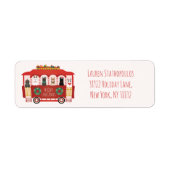 Étiquette Chats Noël Trolly Meowy Noël (Devant)