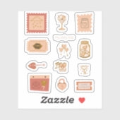 Étiquette chatte à gribouillis à gribouillis (Feuille)