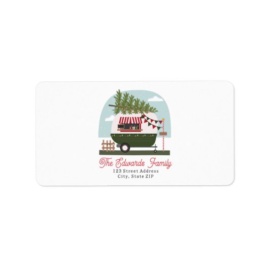 Étiquette Chauds Chaud Cocaca Camper Noël (Devant)