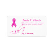 Étiquette Chaussure à point Pôle Ruban Rose (Devant)