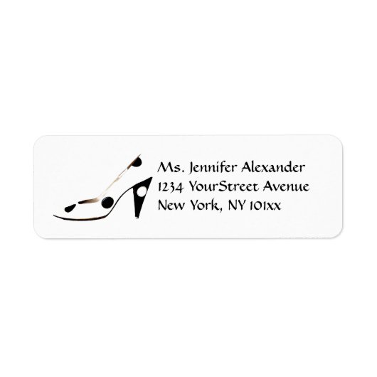 Étiquette Chaussure à talon élevé (Devant)