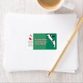 Étiquette Chaussure haute talon pour Père Noël (En situation)