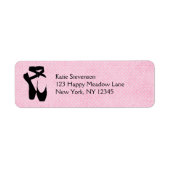 Étiquette Chaussures de Ballet Noir En Pointe (Devant)