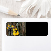 Étiquette Chaussures de cowboy du Western Horse Guitar Sunfl (En situation)