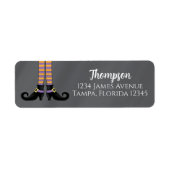 Étiquette Chaussures de sorcière d'Halloween mignonne Éffray (Devant)