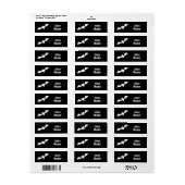 Étiquette Chauves-souris - noir | imperméable (Feuille entière)