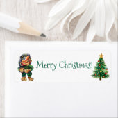 Étiquette Cheeky Christmas Troll et Tree Delight (En situation)