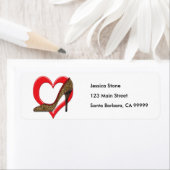 Étiquette Cheetah et pompes à talons collés (En situation)