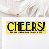 Étiquette Chefs Art Déco Jaune (En situation)