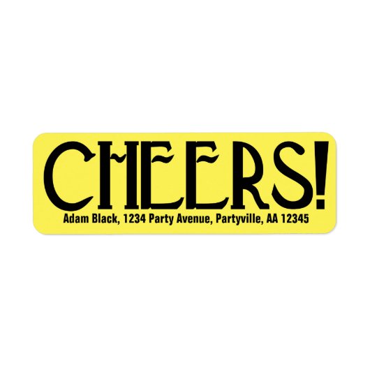 Étiquette Chefs Art Déco Jaune (Devant)