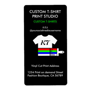 Étiquette Chemise de vêtement de vêtements Pod Vinyl