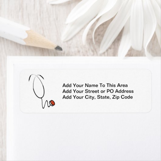 Étiquette Chemises et cadeaux Stethoscope (En situation)