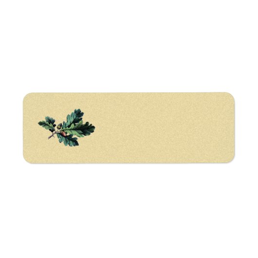 Étiquette chêne acryn vintage (Devant)