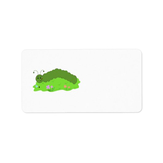 Étiquette Chenille verte (Devant)