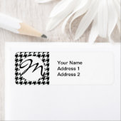 Étiquette Chèque de socle noir blanc classique (En situation)