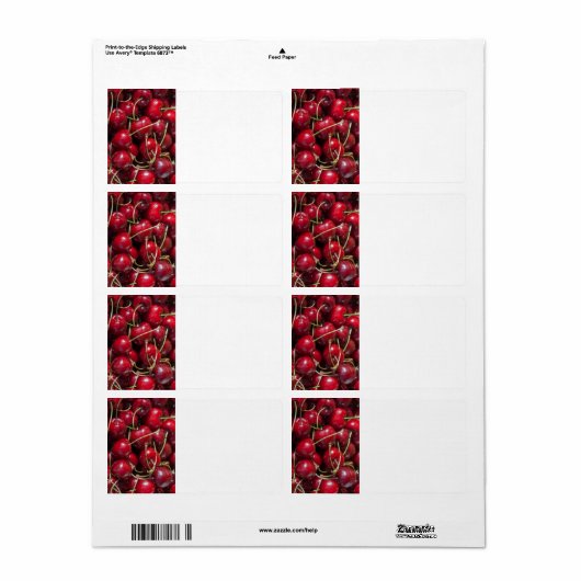 Étiquette Cherry (Feuille entière)